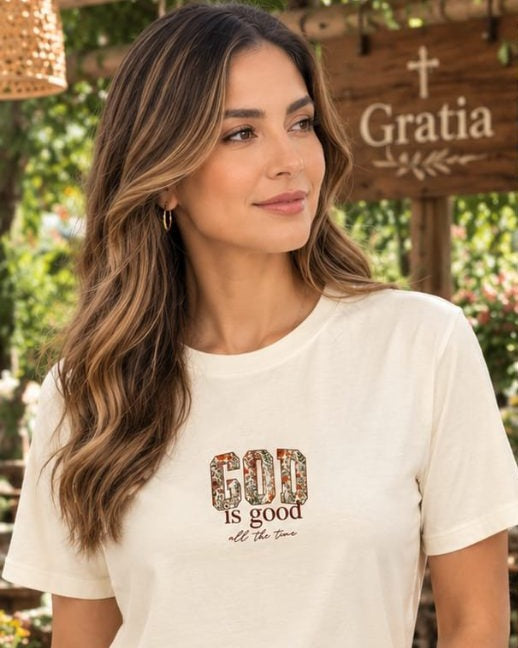 Camiseta Mujer God Is Good All the Time, vista de frente