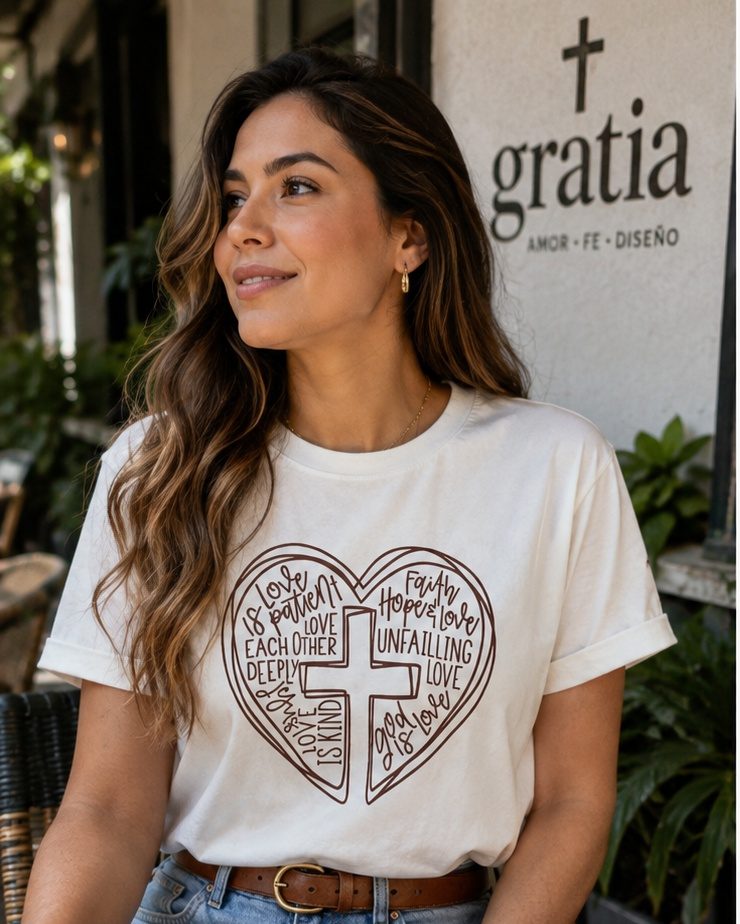 Camiseta Mujer Script Heart